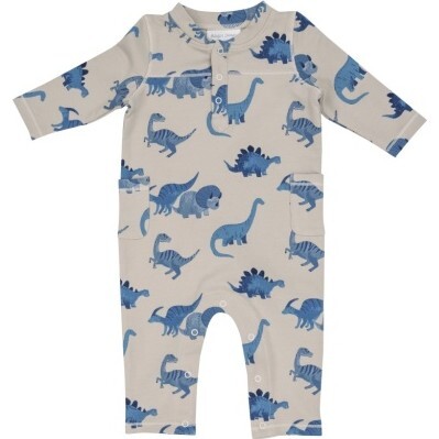 French Style Dino Baby Romper