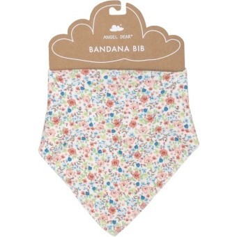 Dainty Floral Bandana Bib, Multi Pink