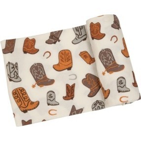 Brown Boots Swaddle Blanket, Brown