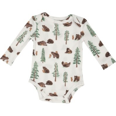 Brown Bears Bodysuit, Brown - Angel Dear Rompers | Maisonette