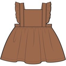 Amber Brown Pinafore Dress, Rust