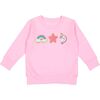Unicorn Doodle Patch Sweatshirt, Pink - Sweatshirts - 1 - thumbnail