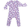 Zipped Long Sleeve Footed Onesie, Unicorns - Bodysuits - 1 - thumbnail