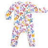 Zipped Long Sleeve Footed Onesie, Butterflies - Bodysuits - 1 - thumbnail