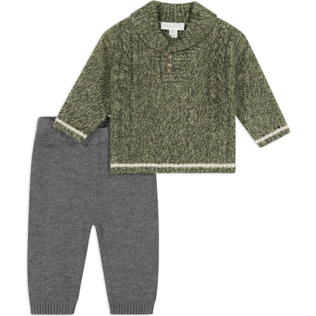 Sweater Top & Pant Set, Green