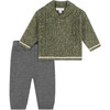 Sweater Top & Pant Set, Green - Mixed Apparel Set - 1 - thumbnail