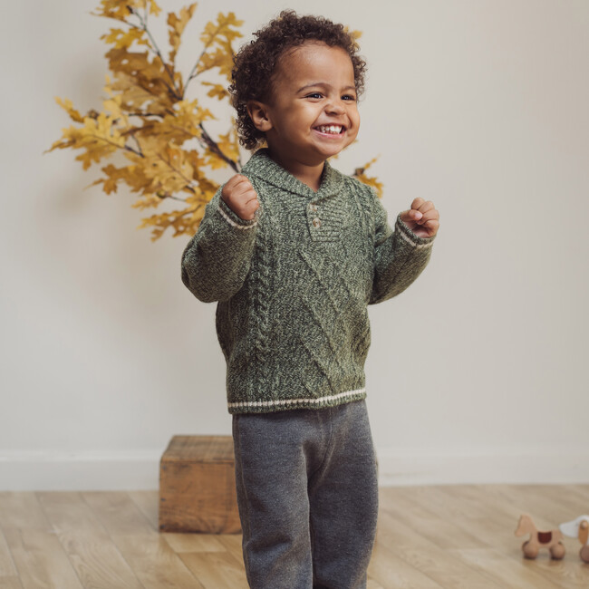 Sweater Top & Pant Set, Green - Mixed Apparel Set - 2