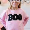 Boo Patch Halloween Sweatshirt, Pink - Sweatshirts - 2