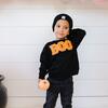 Boo Patch Halloween Sweatshirt, Black - Sweatshirts - 2