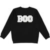 Boo Patch Halloween Adult Sweatshirt, Black - Sweatshirts - 1 - thumbnail