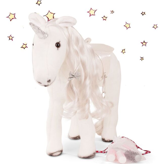plush Unicorn "Achat" designed to brush and style playset - Doll Accessories - 1