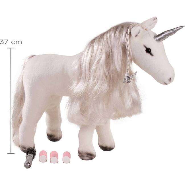 plush Unicorn "Achat" designed to brush and style playset - Doll Accessories - 3