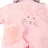 Muffin Pastellino 13" Soft Body Baby Doll with Bald Head in Pink Velour Footed Pajamas with Knit Cap and Pacifier - Dolls - 3