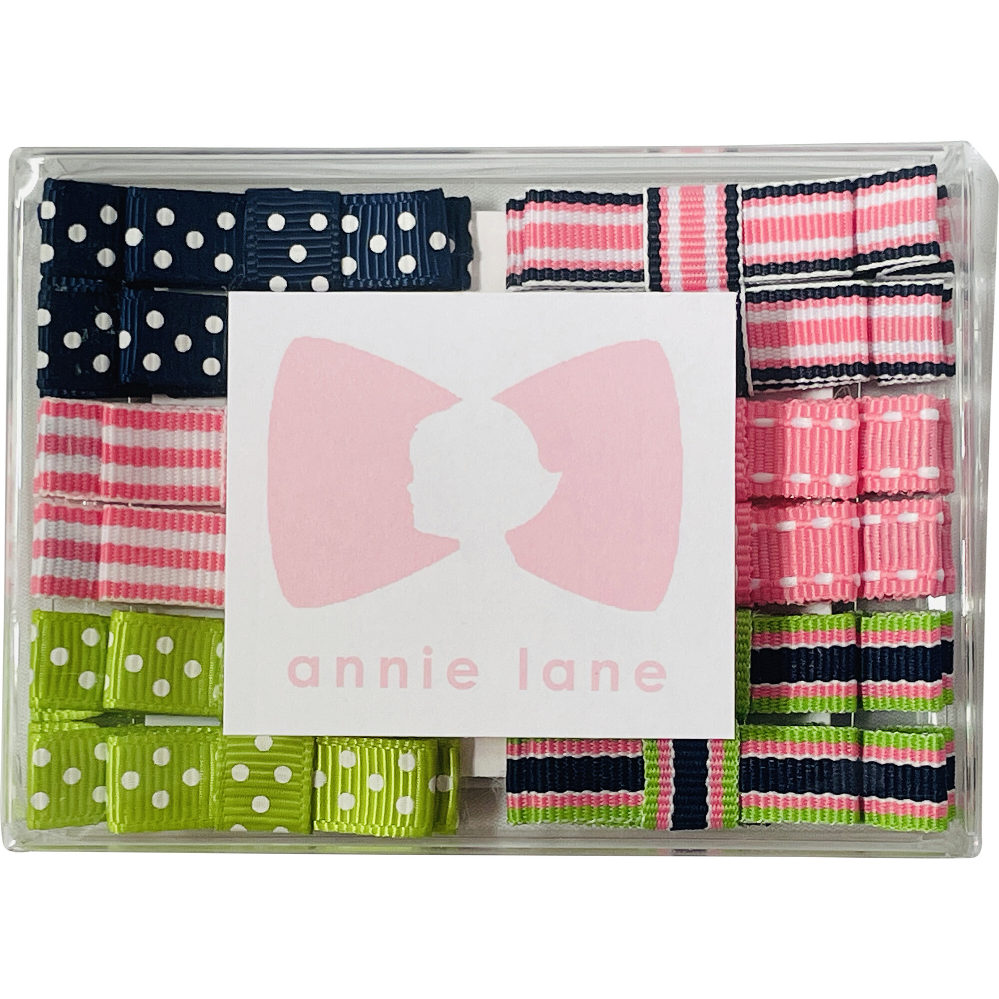 Twelve Bows Box Set, Pink, Navy and Lime Pairs - Bows - 1