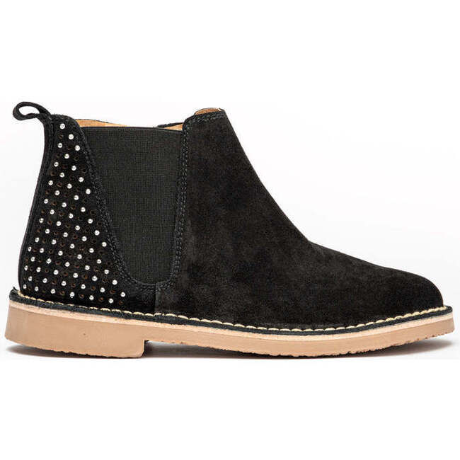 Studs And Suede Chelsea Boot, Black