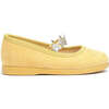 Star Applique Elastic Strap Mary Jane Shoes, Marigold - Mary Janes - 1 - thumbnail