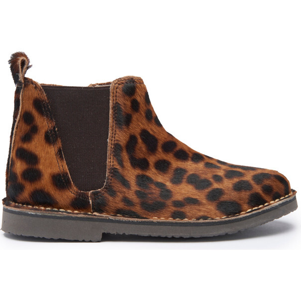 Animal Printed Chelsea Boots, Brown And Black