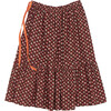 Siula Skirt, Chocolate Floral - Skirts - 1 - thumbnail