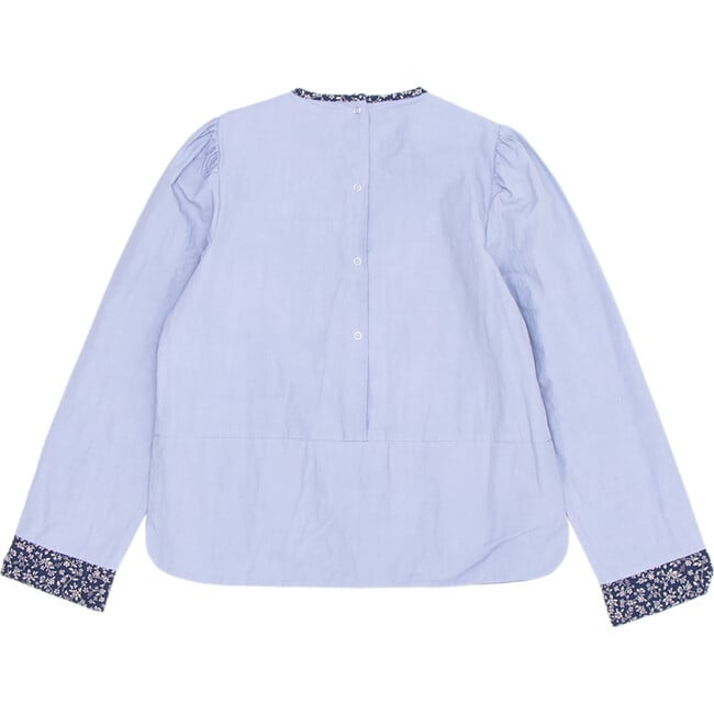 Osprey Blouse, Slate Blue - Blouses - 2