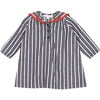 Laila Baby Dress, Grey Stripe - Dresses - 1 - thumbnail