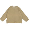 Mela Top, Khaki - Sweatshirts - 1 - thumbnail