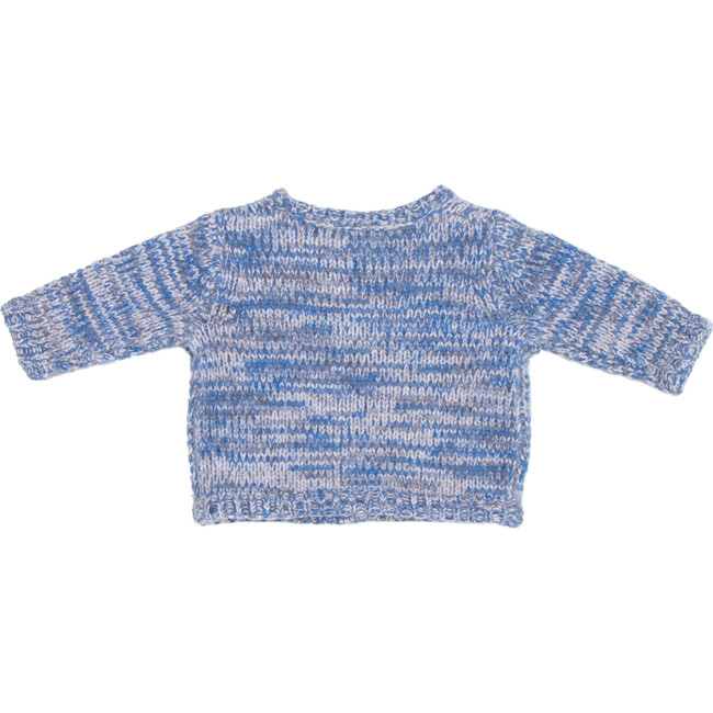 Misti Baby Cardigan, Blue/ Grey Mouline - Cardigans - 2