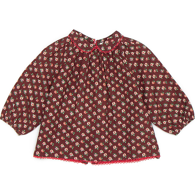 Jaya Baby Blouse, Chocolate Floral