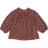 Jaya Baby Blouse, Chocolate Floral - Blouses - 1 - thumbnail