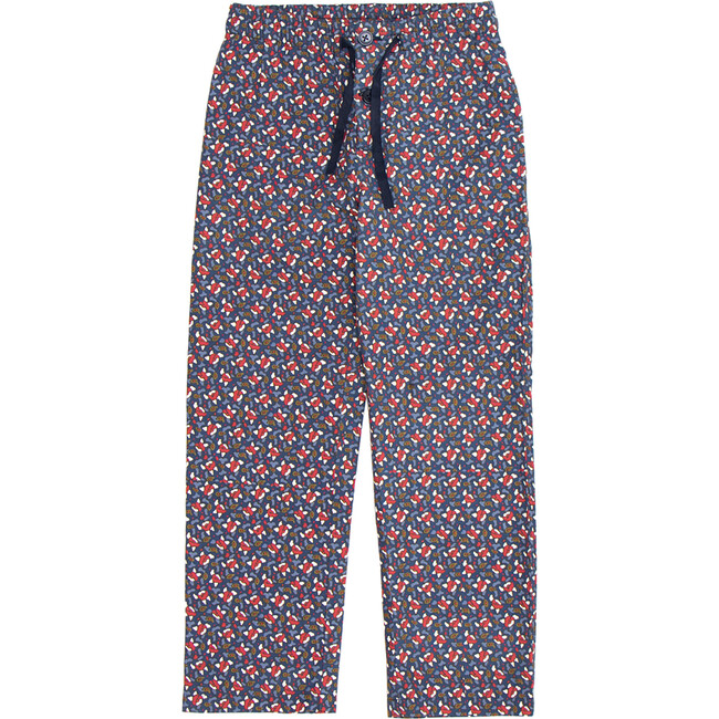 Ficus Trouser, Navy Seed Print