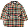 Everest Coat, Orange Check - Wool Coats - 1 - thumbnail