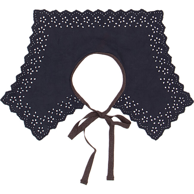 Embroidered Collar, Black Broderie Anglaise