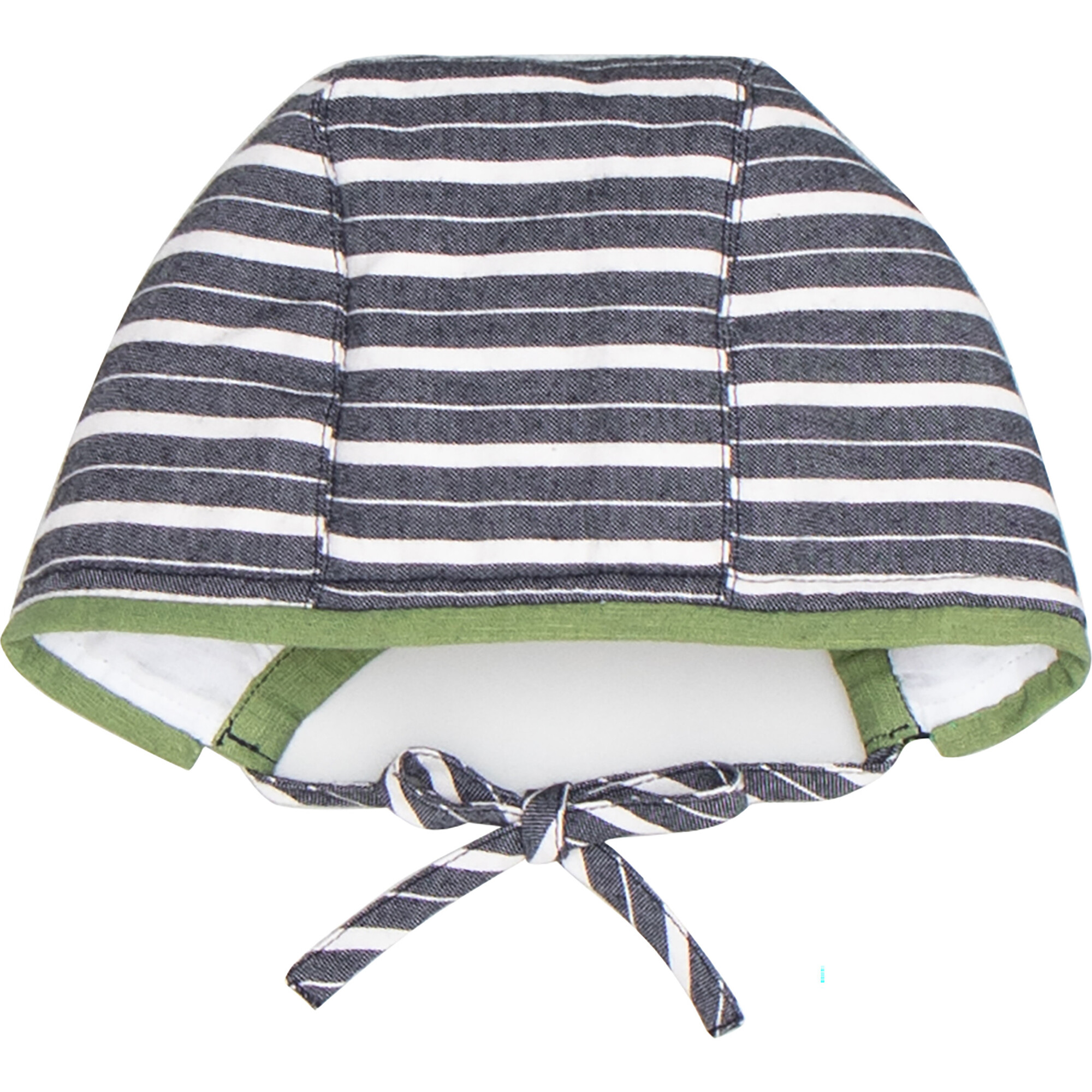 Dana Baby Bonnet, Grey Stripe - Hats - 1