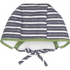 Dana Baby Bonnet, Grey Stripe - Hats - 1 - thumbnail