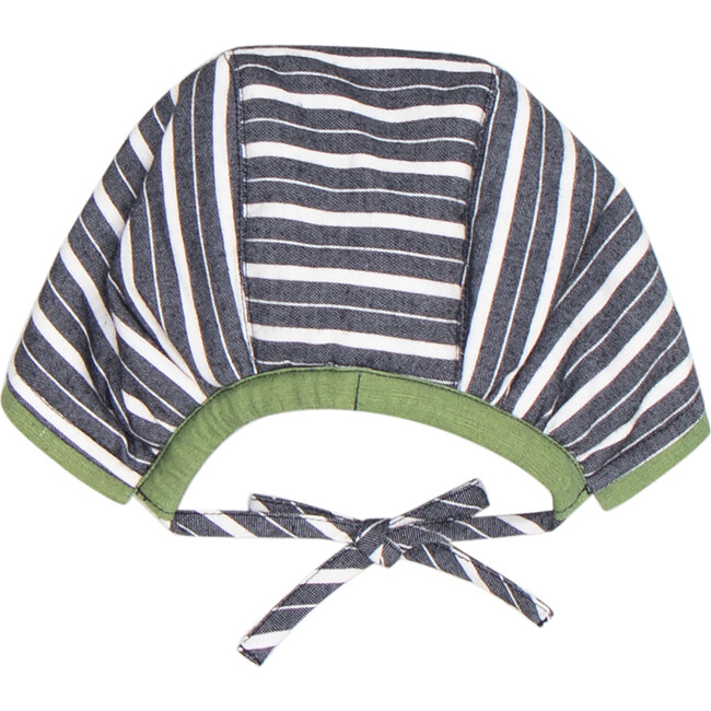 Dana Baby Bonnet, Grey Stripe - Hats - 2
