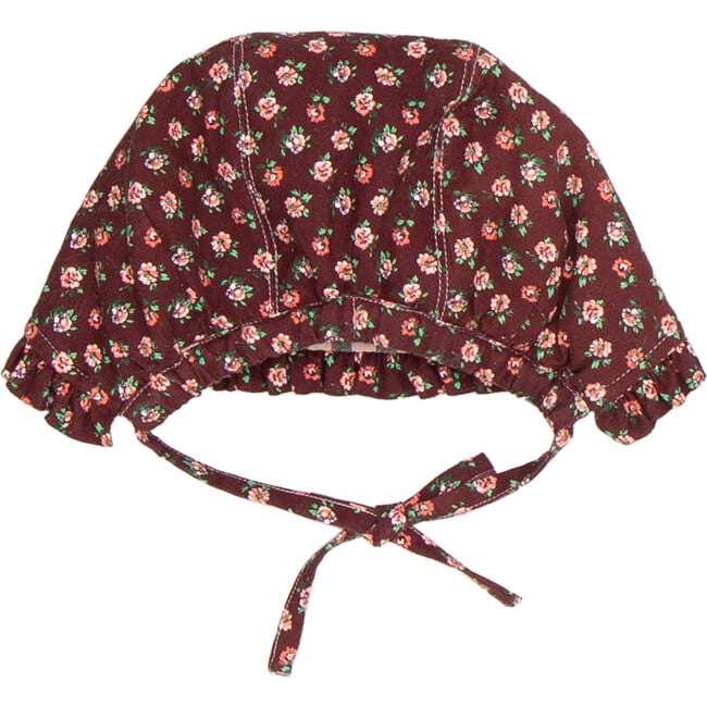 Dana Baby Bonnet, Chocolate Floral - Hats - 2