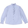 Cauliflower Blouse, Slate Blue - Blouses - 1 - thumbnail