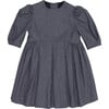 Bogda Baby Dress, Charcoal Melange - Dresses - 1 - thumbnail