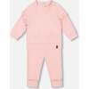 Little Heart Of Wool Top & Pants Set, Powder Pink - Mixed Apparel Set - 1 - thumbnail