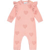 Little Heart Of Wool Knit Jumpsuit, Powder Pink - Rompers - 1 - thumbnail