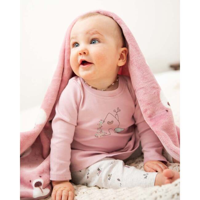 Little House Print Tunic & Legging Set, Mauve & Beige - Mixed Apparel Set - 2
