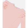 Sheep Print Long Tunic & Legging Set, Powder Pink & Blue Grey - Mixed Apparel Set - 3