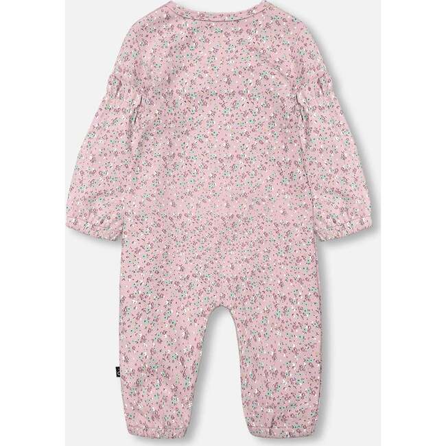 Little Flowers Print Jumpsuit, Mauve - Rompers - 2