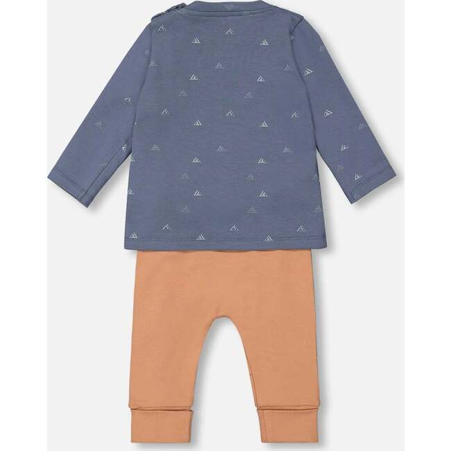 Top & Pants Set, French Navy & Tawny Brown - Mixed Apparel Set - 3