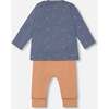 Top & Pants Set, French Navy & Tawny Brown - Mixed Apparel Set - 3