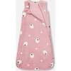 Bear Print Plush Sleep Sack, Mauve - Pajamas - 2