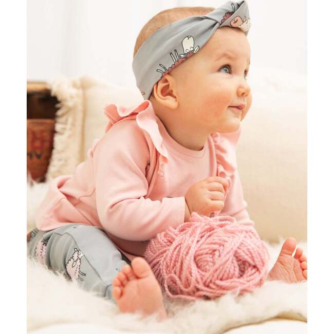 Sheep Print Headband, Blue Grey - Hair Accessories - 2