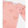 Little Heart Of Wool Knit Jumpsuit, Powder Pink - Rompers - 4