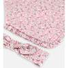 Little Flowers Print Headband & Bib, Mauve - Hair Accessories - 3