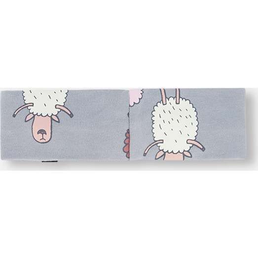 Sheep Print Headband, Blue Grey - Hair Accessories - 3