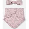 Little Flowers Print Headband & Bib, Mauve - Hair Accessories - 4